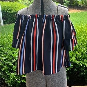 Off the shoulder top peach love california sz S